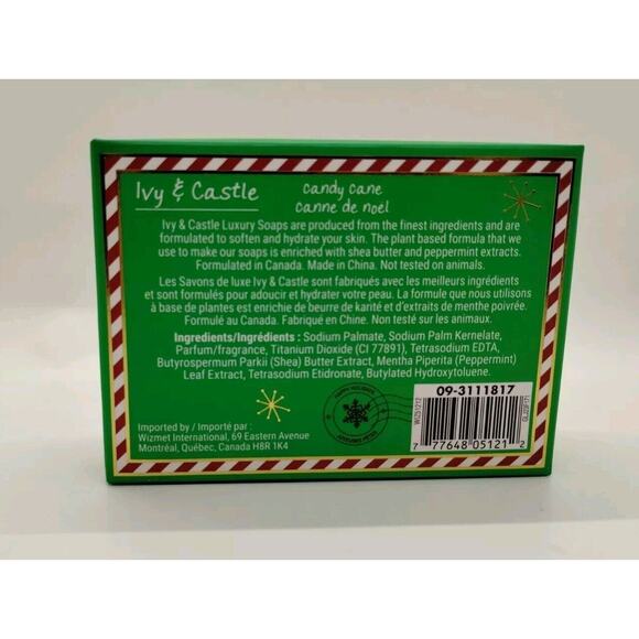 IVY & CASTLE - Candy Cane - Luxury Soap Bar 5.3 OZ (150 g) - Open Box - Picture 2 of 4